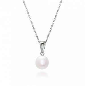 SOFIA strieborný náhrdelník s perlou WWPS131405N-2-CSF1
