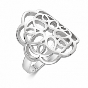 SOFIA strieborný prsteň s ornamentálnym kvetom AUSBNE0ZZ0P-00