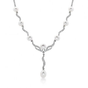 SOFIA strieborný náhrdelník so sladkovodnými perlami WWPS080238N-1