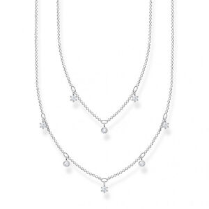 THOMAS SABO náhrdelník Double white stones silver KE2072-051-14-L45v