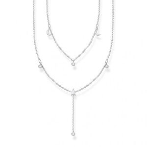 THOMAS SABO náhrdelník Double white stones silver KE2070-051-14-L45v