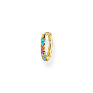 THOMAS SABO kusová náušnica Colourful stones gold CR658-488-7
