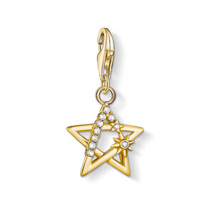 THOMAS SABO strieborný prívesok charm Star stones gold 1851-414-14