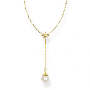 THOMAS SABO náhrdelník Pearl star gold KE1986-445-14-L45v