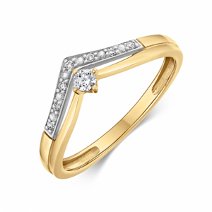 SOFIA zlatý dámsky prsteň s čírymi zirkónmi AUBFOI04B1P