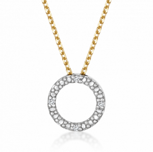 SOFIA DIAMONDS zlatý náhrdelník kruh s diamantmi 0,014 ct GEMCS27437-30