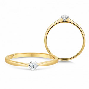 SOFIA DIAMONDS zlatý zásnubný prsteň s diamantom 0,075 ct UDRG46872Y-H-I1