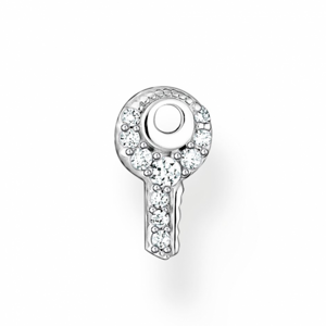 THOMAS SABO kusová náušnica Key white stones silver H2220-051-14