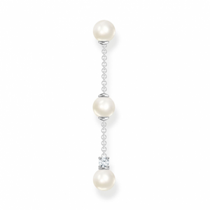 THOMAS SABO kusová náušnica Pearls with white stone silver H2221-167-14