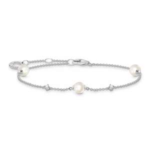 THOMAS SABO náramok Pearls with white stones silver A2038-167-14-L19V