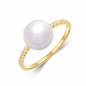 SOFIA zlatý prsteň s perlou PAK11943G
