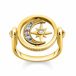 THOMAS SABO prsteň Royalty star star & Moon gold TR2377-959-7