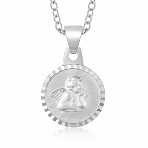 SOFIA zlatý prívesok medailón s anjelom PAC302-502/W