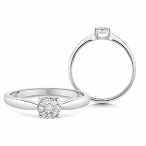 SOFIA DIAMONDS zlatý zásnubný prsteň s diamantmi 0,05 ct UDRG50435W-H-I1