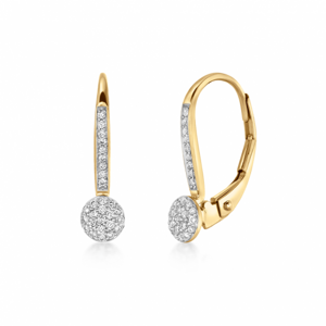 SOFIA DIAMONDS zlaté náušnice s diamantmi 0,16 ct UDER21275Y-H-I1