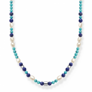 THOMAS SABO náhrdelník Blue stones and pearls KE2162-775-7-L45V