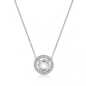 SOFIA strieborný náhrdelník so zirkónmi AEAN0290Z/R40+10