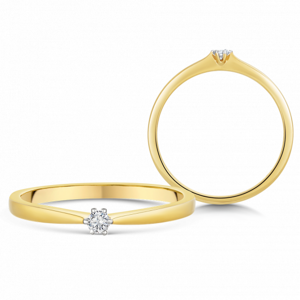 SOFIA DIAMONDS zlatý zásnubný prsteň s diamantom 0,05 ct H/I1 UDRG47225Y-H-I1