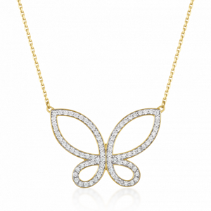 SOFIA zlatý náhrdelník motýľ AUBGET54B0P-ZY