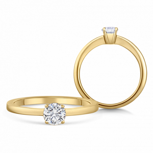 SOFIA DIAMONDS zlatý zásnubný prsteň s diamantom 0,50 ct BDRB90348YG