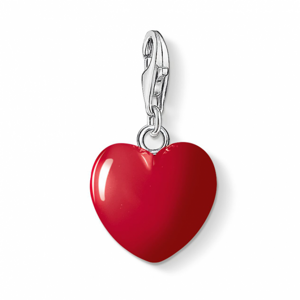THOMAS SABO strieborný prívesok charm Red heart silver 0016-007-10