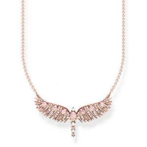 THOMAS SABO náhrdelník Phoenix wing with pink stones rose gold KE2169-323-9-L45