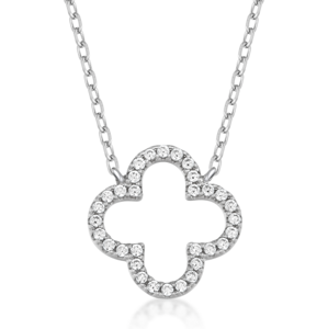 SOFIA strieborný náhrdelník s kvetom CONZB110237