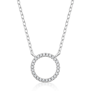 SOFIA strieborný náhrdelník kruh karma CONZB110235