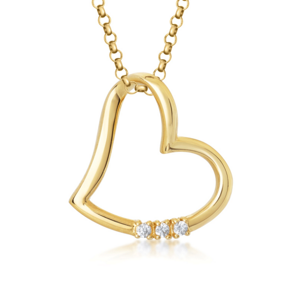 SOFIA DIAMONDS zlatý prívesok srdce s diamantmi 0,03 H/I AUAOQP14J0P-H-I