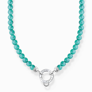 THOMAS SABO náhrdelník na charm Turquoise beads KE2187-405-17