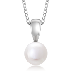 SOFIA strieborný prívesok s bielou perlou WWbutt-6WH