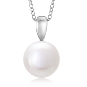 SOFIA strieborný prívesok s bielou perlou WWBUTT-10WH