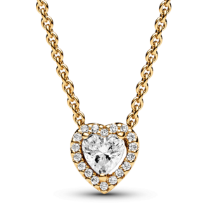 PANDORA pozlátený náhrdelník Žiarivé srdce 368425C01-45