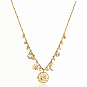 BROSWAY náhrdelník Chakra Mystic Slnko a mesiac BWBHKN102