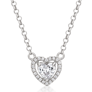 SOFIA strieborný náhrdelník srdce v srdci CONZB101669