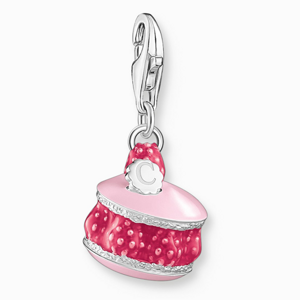 THOMAS SABO strieborný prívesok charm Pink raspberry macaron 2080-007-9
