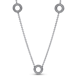 PANDORA náhrdelník Pavé kruhy 393162C01-50