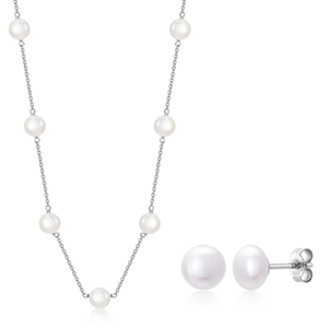 SOFIA strieborný set náušnice a náhrdelník WWzapbutt-7WH+PV22013.1