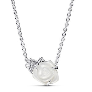 PANDORA náhrdelník Biela ruža 393206C01-45