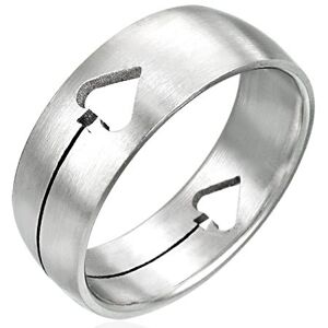 Oceľový prsteň Pikový list - Veľkosť: 62 mm