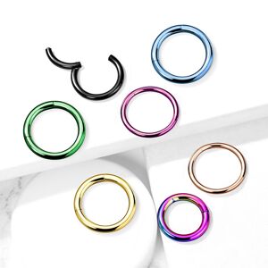 Piercing z chirurgickej ocele - farebný krúžok, kĺbové zapínanie, 2 mm - Farba piercing: Medená