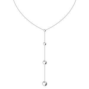 Strieborný 925 náhrdelník - retiazka s hadím motívom, guličky rôznych veľkostí