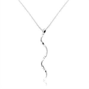 Strieborný 925 náhrdelník - špirálovito zatočená línia, jemná retiazka