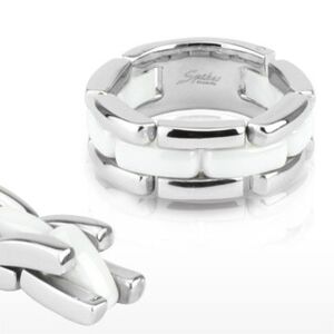 Trojradový oceľovo - keramický prsteň, flexibilný - Veľkosť: 50 mm