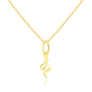 Zlatý 585 náhrdelník - motív zvlneného hada, jemná retiazka